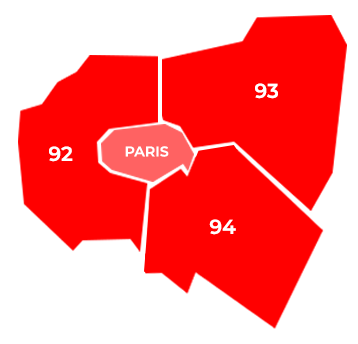 carte Paris et départements